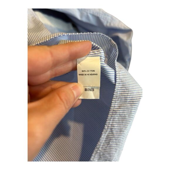 ANN MASHBURN Penelope Striped Puff Sleeve Button Down Shirt Sz XS - Picture 6 of 6